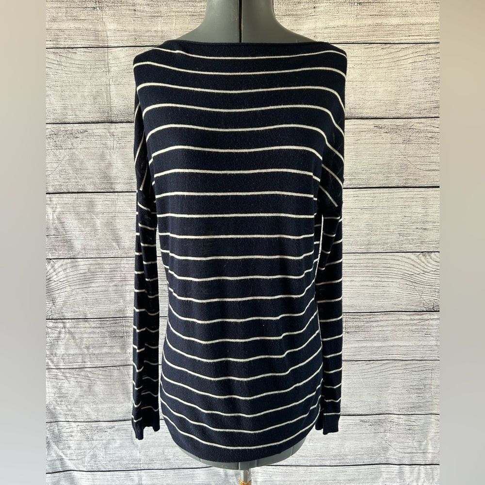 Vince mercerized wool blend lightweight striped sweater size XS